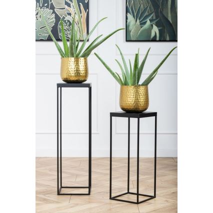 Virágállvány BASICLOFT 80x24 fekete