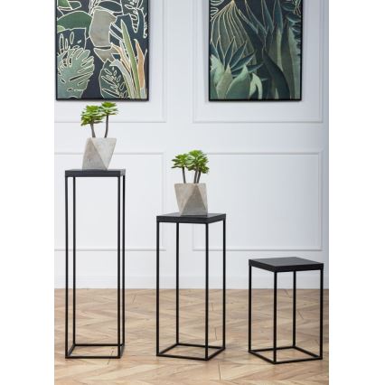 Virágállvány BASICLOFT 80x24 fekete