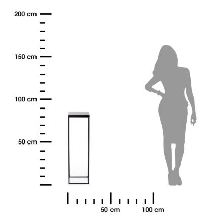 Virágállvány BASICLOFT 80x24 fekete