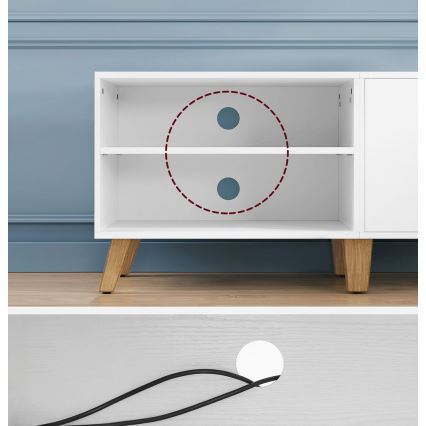 BASTOR fehér tévészekrény