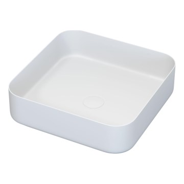 BATH DELUXE 06-040-17-01-00 - Pult fölé szerelhető mosdó LJORDAL 40x40 cm rozsdamentes acél/matt fehér