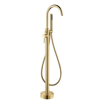 BATH DELUXE 28-114-01-64-00 - Szabadon álló fürdő szett csappal DRAGOR 116 cm fényes réz