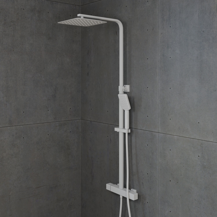 BATH DELUXE 31-120-06-01-00 - Zuhanyszett NAESBY termosztátos csappal, matt fehér