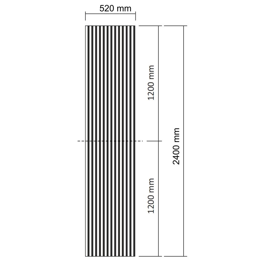 BATH DELUXE 54-240-11-86-12 - Akusztikus burkolópanel VASALUND 240x52 cm tölgy