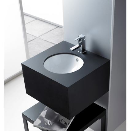 Bathco 0052 - Süllyesztett mosdó CERDENA, átmérő 38 cm, porcelán/fehér