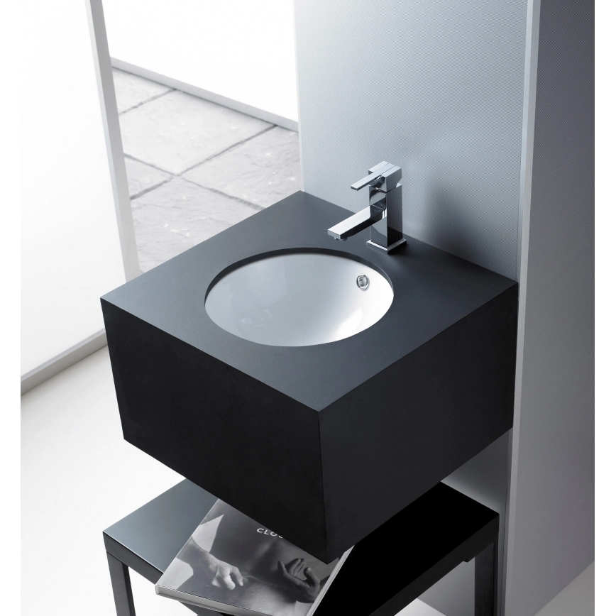 Bathco 0052 - Süllyesztett mosdó CERDENA, átmérő 38 cm, porcelán/fehér