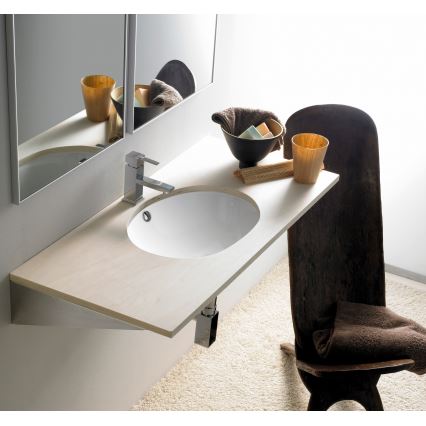 Bathco 0053 - Süllyesztett mosdó ANCONA 55x41 cm porcelán/fehér