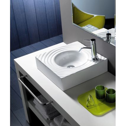 Bathco 0081 - Ráültethető mosdó GOTA 45x45 cm porcelán/fehér