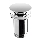 Bathco 0211 - Mosdókagyló leeresztő túlfolyóval CLICK-CLACK, átmérő 6 cm, fényes króm