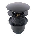 Bathco 0212NE - Mosdóleeresztő CLICK-CLACK, túlfolyó nélküli, átmérő 6 cm, matt fekete