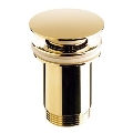 Bathco 0212OR - CLICK-CLACK túlfolyó nélküli mosdó leeresztő, átmérő 6 cm, arany