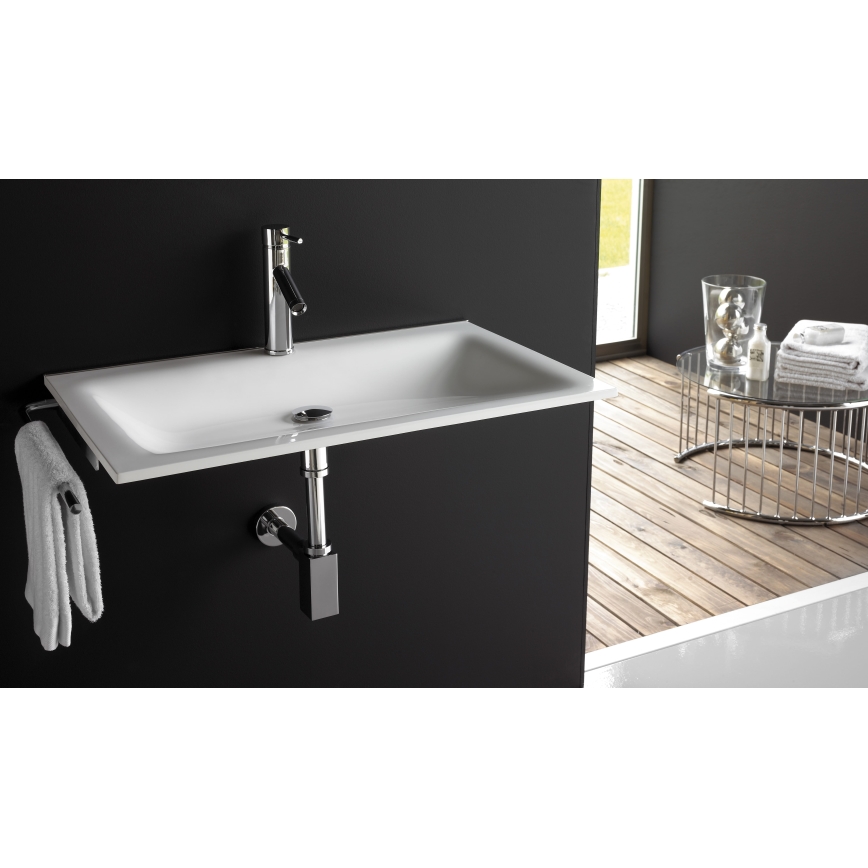Bathco 0507 - Süllyesztett mosdó MONACO 60x50 cm gyanta/fehér