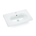 Bathco 0516 - Süllyesztett mosdó ICE 60x35 cm műgyanta/fehér