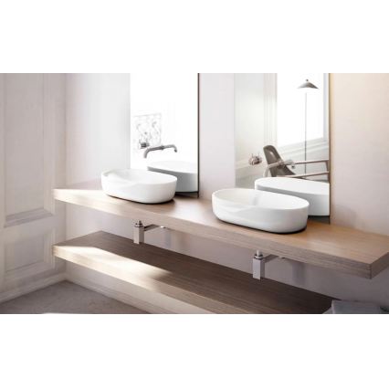 Bathco 4037 - Ráépíthető mosdó TOULOUSE 59x41,5 cm porcelán/fehér