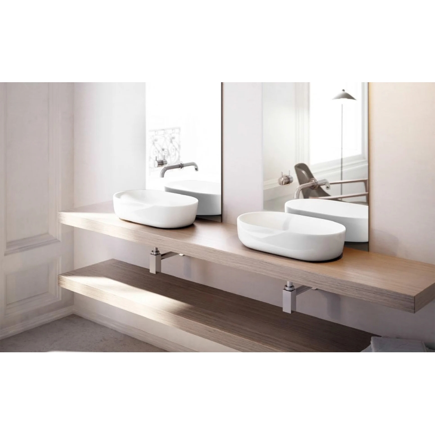 Bathco 4037 - Ráépíthető mosdó TOULOUSE 59x41,5 cm porcelán/fehér