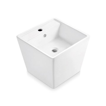 Bathco 4059 - GENOVA ráépíthető mosdó 42x42 cm porcelán/fehér