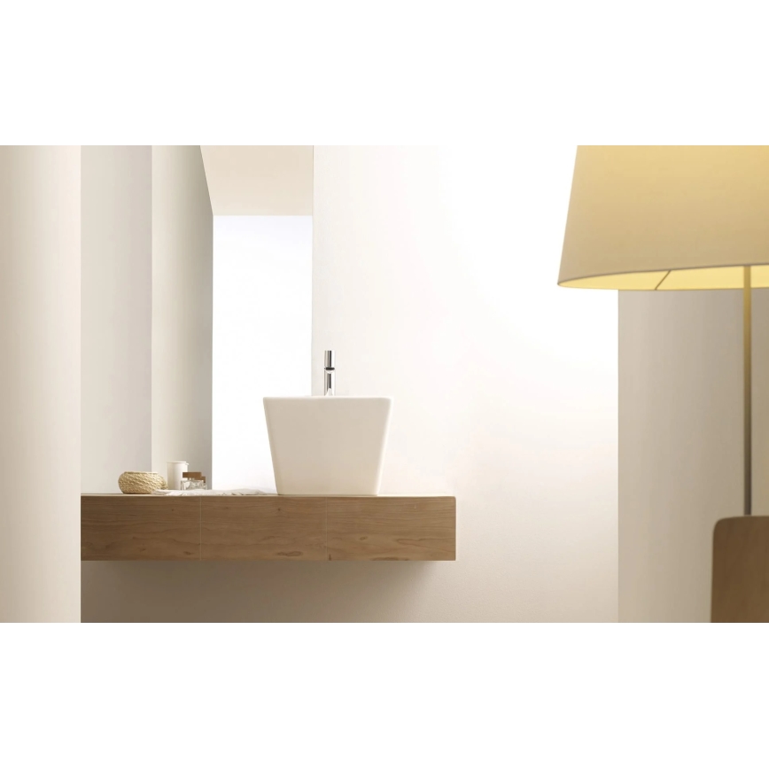 Bathco 4059 - GENOVA ráépíthető mosdó 42x42 cm porcelán/fehér