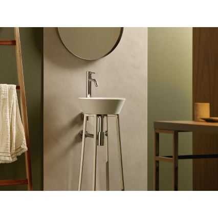 Bathco 4086 - VOLTA ráépíthető mosdó Ø 35 cm porcelán/fehér