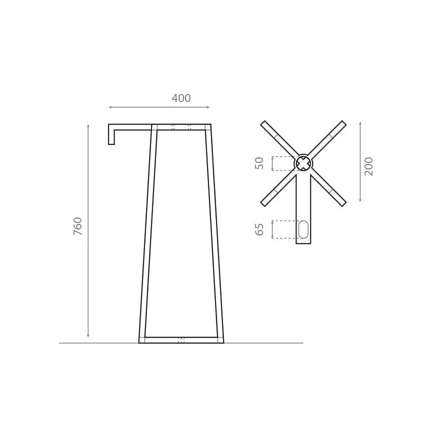 Bathco 8216 - VOLTA mosdóállvány 76x40 cm acél/fényes króm