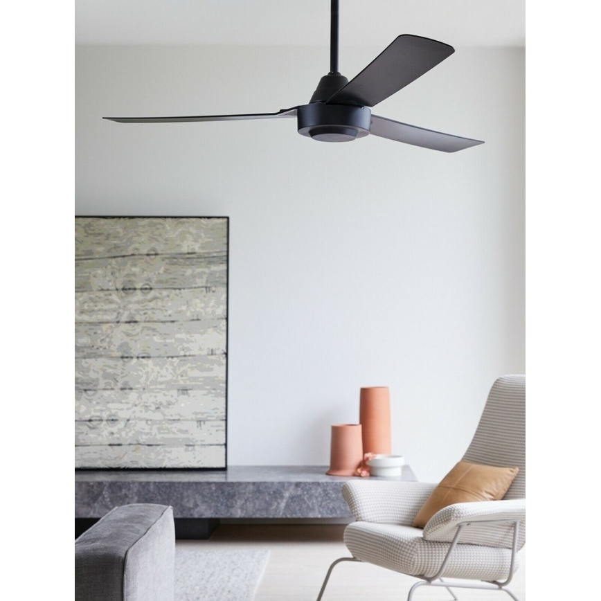 BAYSIDE 213017 - Mennyezeti ventilátor CALYPSO fekete átm. 122 cm