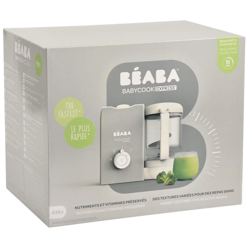 Beaba - 2 az 1-ben gőzölős főző BABYCOOK EXPRESS szürke