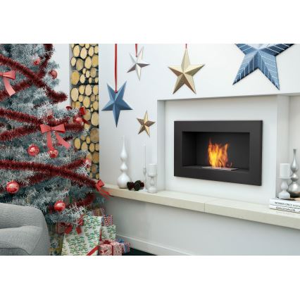 Kratki - Beépíthető BIO kandalló 37,4x64,8 cm 1kW fekete