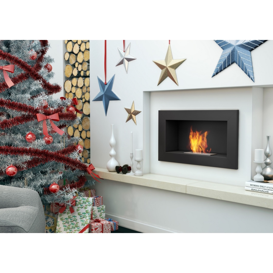 Kratki - Beépíthető BIO kandalló 37,4x64,8 cm 1kW fekete