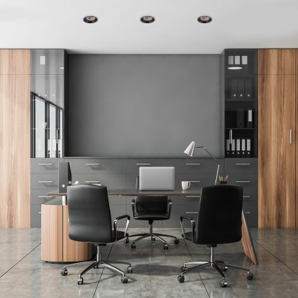 Beépíthető lámpa EYE 1xGU10/25W/230V kerek fekete