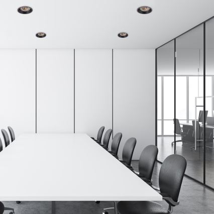 Beépíthető lámpa EYE 1xGU10/25W/230V kerek fekete