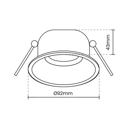 Beépíthető lámpa EYE 1xGU10/25W/230V kerek fekete