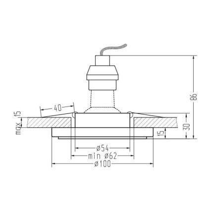 Beépíthető lámpa EYE 1xGU10/35W/230V