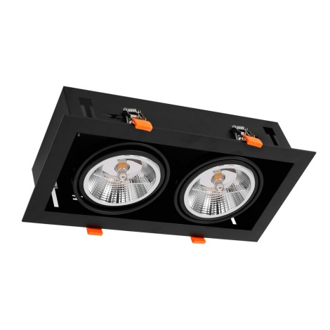 Beépíthető lámpa PLAZA AR111 2xGU10/12W/230V fekete