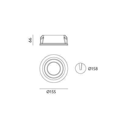Beépíthető lámpa TONTO 1xGU10/35W/230V