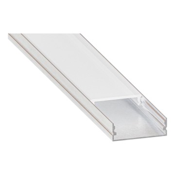 Beépíthető profil LED-szalagokhoz, 1 m, ezüst/fehér