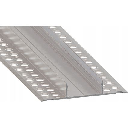 Beépíthető profil LED szalagokhoz, 1 m, ezüst/fehér