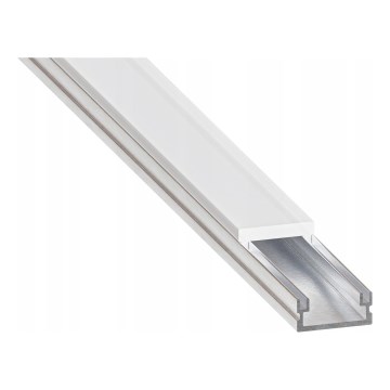 Beépíthető profil LED-szalagokhoz, 1 m, ezüst/fehér