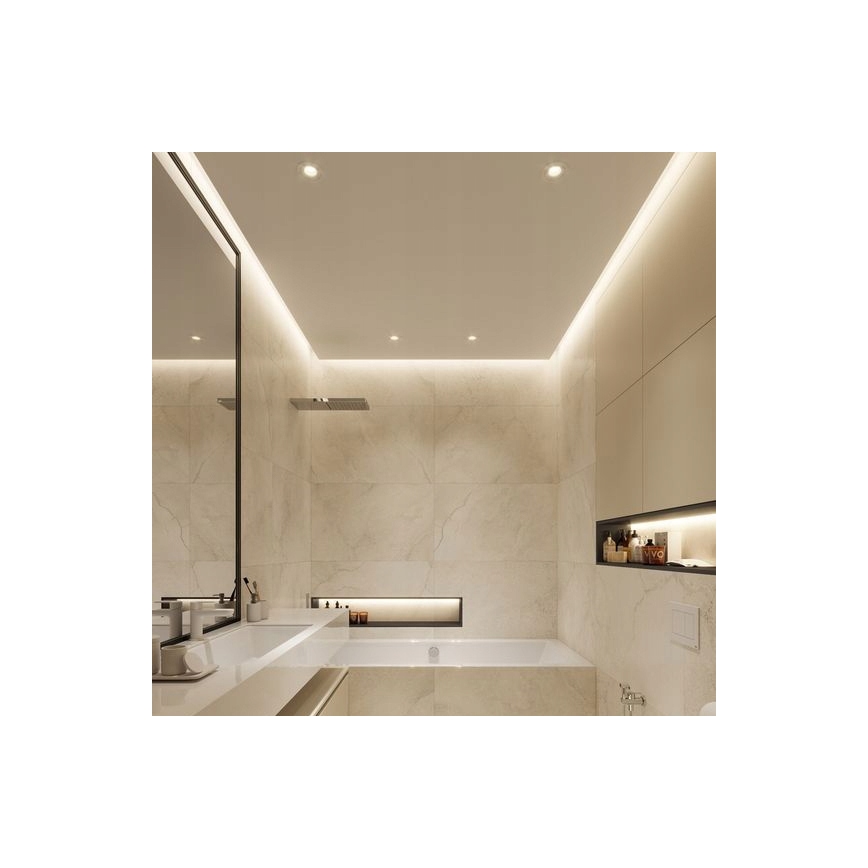 Beépíthető profil LED-szalagokhoz 1 m fekete/fehér