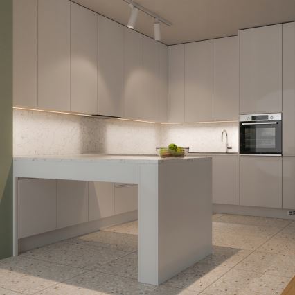 Beépíthető profil LED-szalagokhoz 1 m fekete/fehér