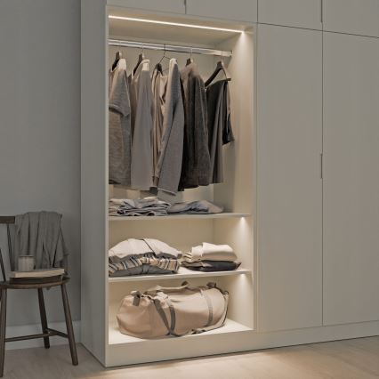 Beépíthető profil LED-szalagokhoz 1 m fekete/fehér