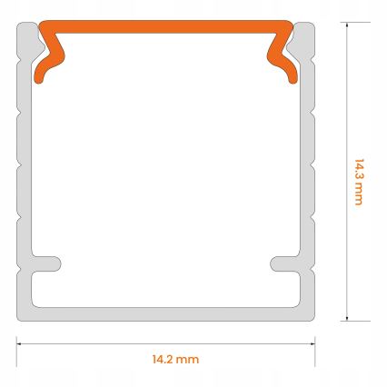 Beépíthető profil LED-szalagokhoz, 1 m, fekete/fehér