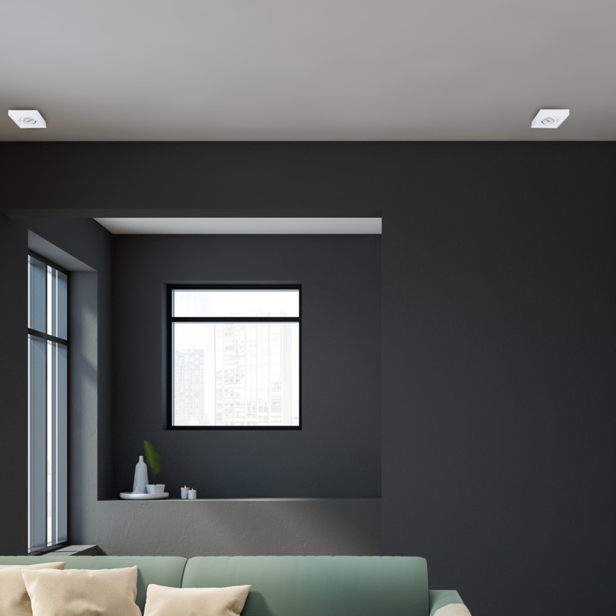 Beépíthető spotlámpa NUSA 1xGU5,3/MR16/50W/12V szögletes fehér