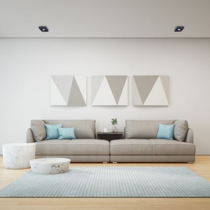 Beépíthető spotlámpa NUSA 1xGU5,3/MR16/50W/12V szögletes fekete