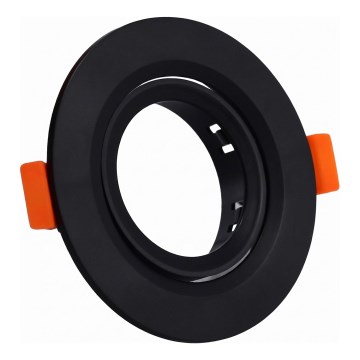 Beépítőgyűrű süllyesztett GU10 lámpához, átmérő 9 cm, fekete