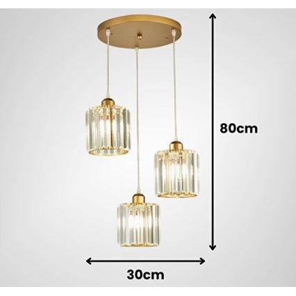 BELLA kábeles függőlámpa 3xE27/40W/230V, arany