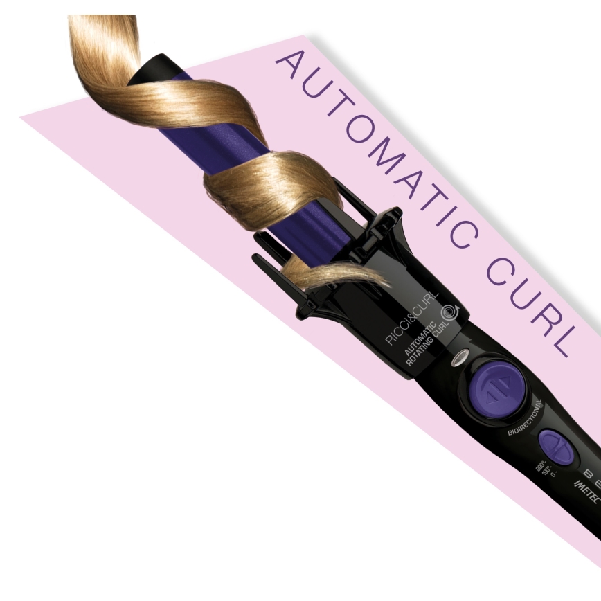 Bellissima 11307 - Forgó hajgöndörítő RICCI&CURL 230V fekete/lila