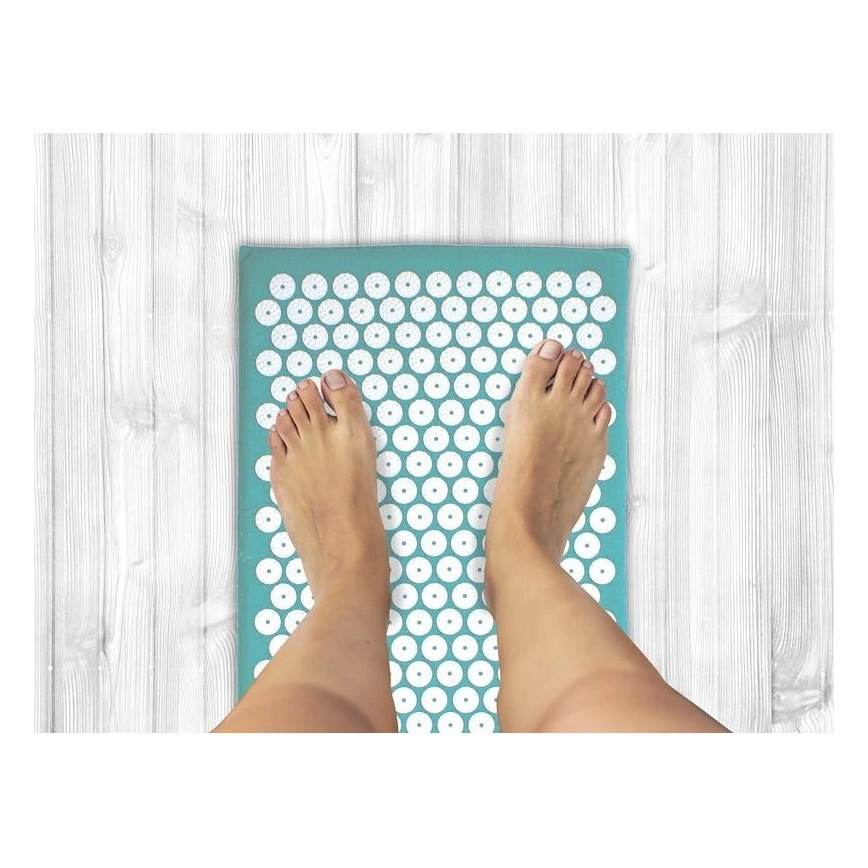 Beper - Akupresszúrás szőnyeg és párna mentaszínű