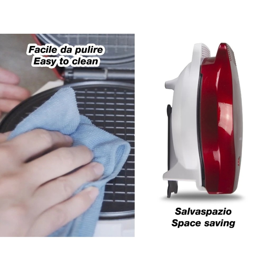 Beper - Gofrisütő 2 az 1-ben 1000W/230V piros