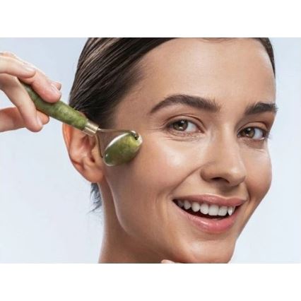 Beper - Nefrit Gua Sha kő és masszázsroller