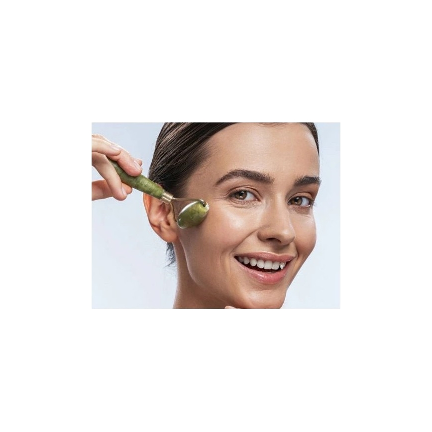Beper - Nefrit Gua Sha kő és masszázsroller