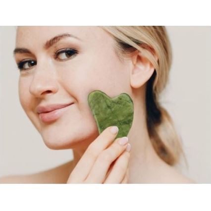 Beper - Nefrit Gua Sha kő és masszázsroller